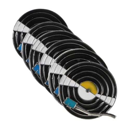 CLISPEED 6 Stück Musik-anstecker: Vintage-musik-plattenspieler-anstecker – Retro-plattenspieler-emaille-anstecker-broschen Für Taschen, Rucksäcke, Hemden, Pullover – Schmuck Für von CLISPEED