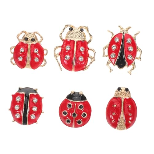 CLISPEED 6 Stück Niedliche Broschen Emaille Tier Anstecker für Frauen Jungen Kleidung Accessoire für Jacken Taschen Rucksäcke von CLISPEED