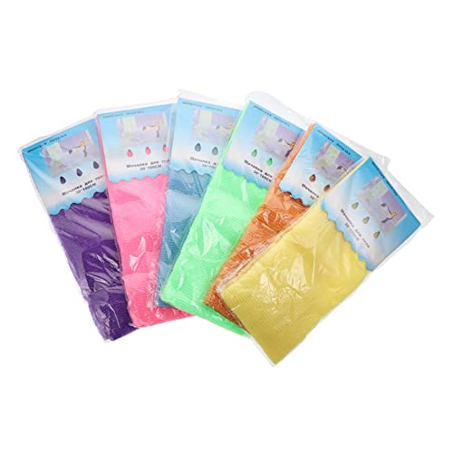 CLISPEED 6 Stück Peeling Badetücher Langes Duschhandtuch aus Nylon Rückenreinigungstücher für Körperpeeling und Durchblutungsförderung von CLISPEED