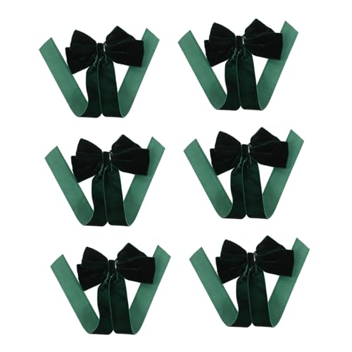 CLISPEED 6 Stück Samt Haarspangen mit Schleifen Kleine Haarclips für Damen und Mädchen Stilvolle Pflanzliche Duckbill Clips Einfach zu Verwenden für Sommerliche Frisuren und Festliche von CLISPEED