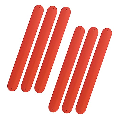 CLISPEED 6 Stück Silikon Slap Armbänder für Robuste Party Mitgebsel DIY Bastelbedarf Bequem und Sicher für Handgelenke Rot von CLISPEED
