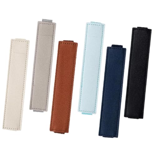 CLISPEED 6 Stück Stifthalter aus Leder mit Elastischem Band Flexibler Pen Sleeve für Notizbücher Einzelner Stiftschutz rutschfeste Federtasche für Erwachsene Vielseitiger von CLISPEED