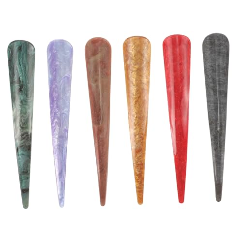 CLISPEED 6 Stück Teiliges Acryl Haarklammer Ox Horn Design Große Haarklammern Haarspangen für Damen und Mädchen Bunte Haarschmuck Langlebig und Dekorativ für Alltag und Reisen von CLISPEED