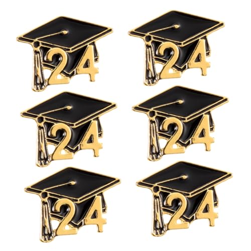 CLISPEED 6 Stück Teiliges Doktorhut Brosche Anstecknadel für Abschlussfeiern Pin für Graduierung Dekorative Anstecknadel für Doktoranden Abschlusssaison Schmuck von CLISPEED