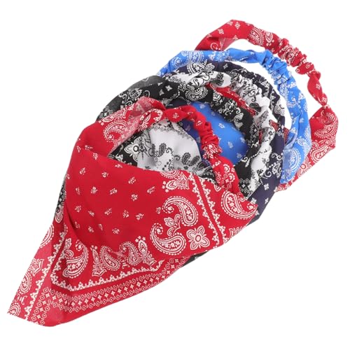 CLISPEED 6 Stück Teiliges Elastische Damen Haar bandanas aus Atmungsaktivem Chiffon Dreieckige Kopftücher in Modischen Farben Leichtes Vielseitiges Stirnband für Alltag Party Reisen von CLISPEED