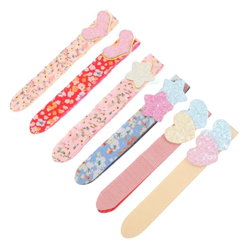 CLISPEED 6 Stück Teiliges Glitter Haarklebeband mit Herz und Sternmotiven Rutschfeste Haarspangen für Mädchen und Frauen zum Fixieren von Stirnfransen und Kurzen Haaren Vielseitig für von CLISPEED