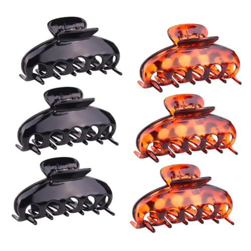CLISPEED 6 Stück Teiliges Große Haarspangen für Damen Rutschfeste Haarklammern für Dickes und Dünnes Haar Bad und Duschhaarklammern zum Stylen und Fixieren von Pferdeschwanz und Dutt von CLISPEED