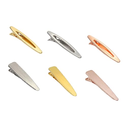 CLISPEED 6 Stück Teiliges Haarklammern aus Legierung Langlebige Bananen Haarspangen in Gold Silber und Roségold Seiten Bangs Haarclips für Damen Vielseitiger Haarschmuck für Alltag und von CLISPEED