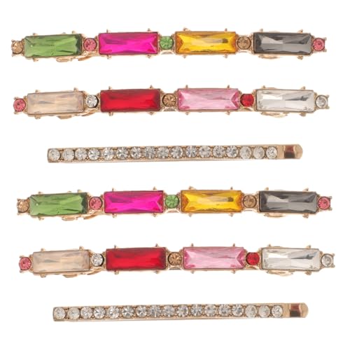 CLISPEED 6 Stück Teiliges Haarklammern mit Bunten Strasssteinen Elegante Haarclips für Frauen und Mädchen Modische Haarschmuck accessoires für Vielseitige Stylings Langlebig und Praktisch von CLISPEED