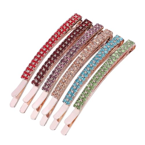 CLISPEED 6 Stück Teiliges Haarschmuck Strass Haarspangen für Damen und Mädchen Funkelnde Haarclips für Hochzeit Party und Alltag Vielseitige Haaraccessoires für Verschiedene Frisuren von CLISPEED