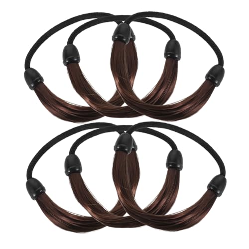CLISPEED 6 Stück Teiliges Hochelastische Pferdeschwanz Haargummis Stil Unsichtbare Dunkelbraune Haargummis Für Frauen Design Natürliche Haaraccessoires Alltag von CLISPEED