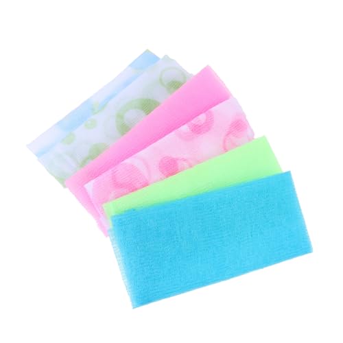 CLISPEED 6 Stück Teiliges Lange Nylon badetücher Doppelseitig Exfolierend Extra Lang für Rückenreinigung Sanftes Peeling Schnelltrocknend Geeignet für Damen und Herren Ganzkörperpflege von CLISPEED