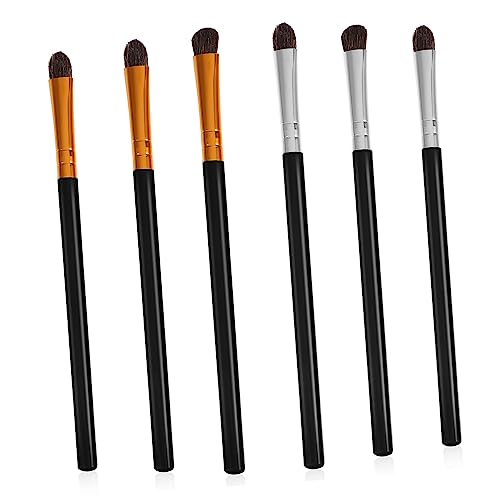 CLISPEED 6 Stück Teiliges Lidschatten Pinsel Set Weiche Haare Kunststoffgriff Augen Make Up Pinsel Gebogene Abgeschrägte Geeignet für Präzises Eye Blending und Vielseitiges Augen Make Up von CLISPEED