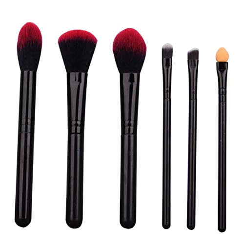 CLISPEED 6 Stück Teiliges Make up Pinsel Rote Weiche Borsten Lidschatten und Augenbrauen Pinsel für Frauen Vielseitig Dicht und Geschmeidig von CLISPEED