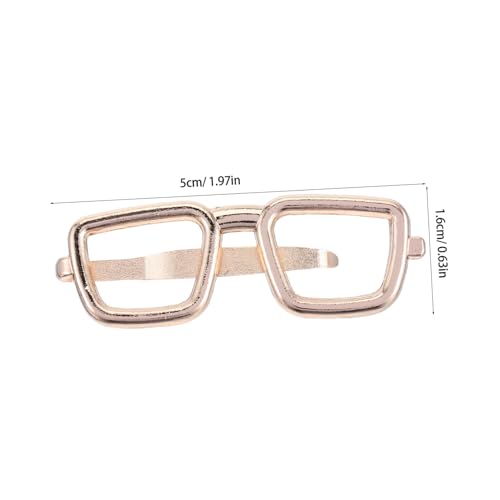 CLISPEED 6 Stück Teiliges Metall Krawattenklammern in Brillenform Stabiler Griff Polierte Oberfläche Dekorative Necktie Clips für Herren Sicherer Halt bei Wind Geeignet für Business von CLISPEED