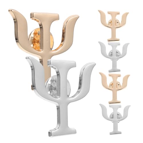 CLISPEED 6 Stück Teiliges Psychologie Brosche Pin für Psychologen und Ärzte Vintage Anstecknadel mit Sicherem Verschluss Gold und Silber für Kleidung Rucksäcke und Hüte von CLISPEED