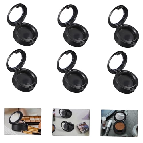 CLISPEED 6 Stück Teiliges Schwarz Lidschatten Ersatz Organizer Langlebige Leichte As Aufbewahrungsbox für Make up Kompakter Kosmetik Organizer Vielseitig für Puder Lipgloss von CLISPEED