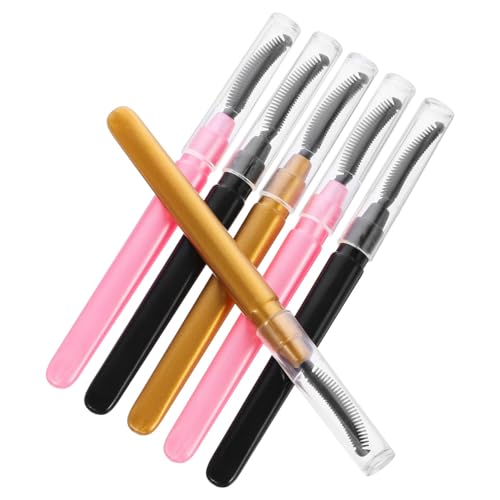 CLISPEED 6 Stück Teiliges Silikon Wimpernbürsten mit Staubschutzkappe Wiederverwendbare Mascara Applikatoren in Schwarz und Gold Multifunktionale Tragbare Wimpernkämme für Präzises CLISPEED 6 Stück Teiliges Silikon Wimpernbürsten mit Staubschutzkappe Wiederverwendbare Mascara Applikatoren in Schwarz und Gold Multifunktionale Tragbare Wimpernkämme für Präzises von CLISPEED