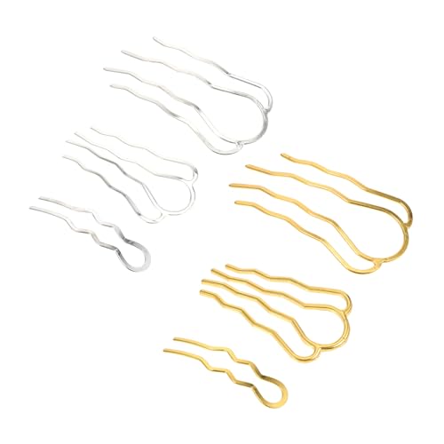 CLISPEED 6 Stück Teiliges Vintage U förmiges Haarforken Verschiedene und Farben Stabile Haarnadeln für Elegante Dutts Brautfrisuren und Alltagsstyling Passend für Damen Zufällige Farbe von CLISPEED