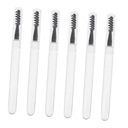 CLISPEED 6 Stück Teiliges Wimpernbürsten mit Deckel Ergonomisch Geformte Mascara Applikatoren und Augenbrauenkämme für Natürlich Gepflegte Wimpern und Augenbrauen Handlich und von CLISPEED