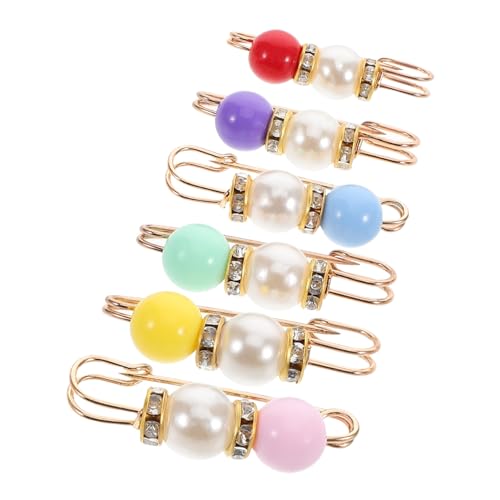 CLISPEED 6 Stück Vintage Perlen Broschen Taillenstraffer für Hosen Röcke Kleider Vielseitige Kleidung Clips Einfach zu Befestigen und Entfernen Eleganter Hüftverkleinerer für Damen von CLISPEED