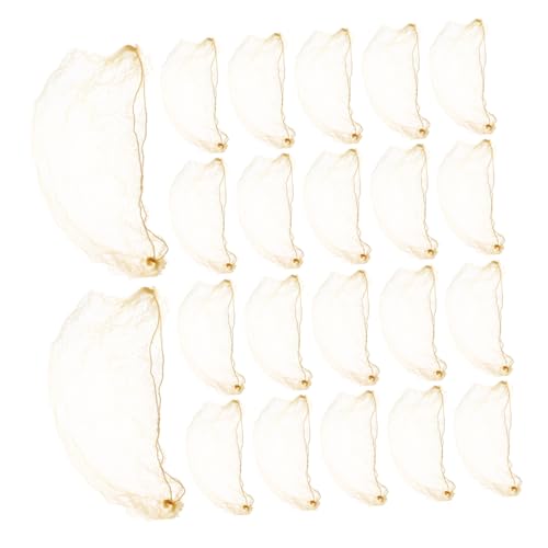 CLISPEED 60 Stück Gold Mesh Haarnetze Elastisch Unsichtbar Haarnetz für Dutt Ballett Haarknoten Zubehör für Frauen Tänzerinnen Bühne Alltag Schlafen von CLISPEED