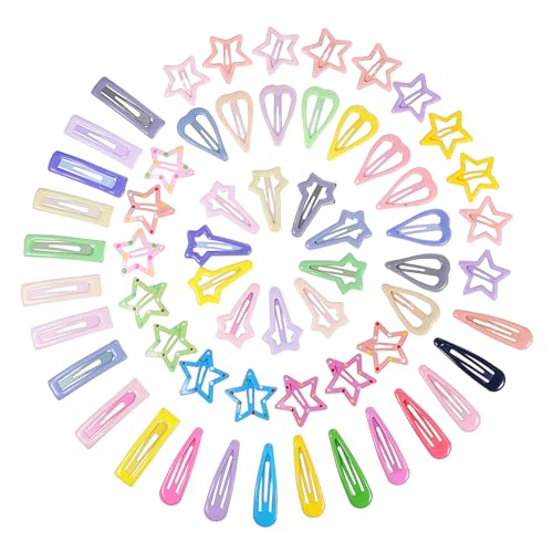 CLISPEED 60 Stück Teiliges Haarschmuck Haarspangen Süße Kleine Snap Clips Haaraccessoires für Mädchen Jahre Vielseitig Einsetzbar Langlebig und Modisch von CLISPEED