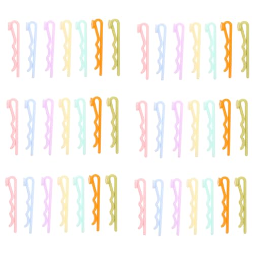 CLISPEED 60 Stück Teiliges Haarspangen Bunte Kunststoff DIY Haarschmuck Basis Haarklammern für Bastelzubehör Junge Mädchen Vielseitig Verwendbar Robust und Hautfreundlich von CLISPEED