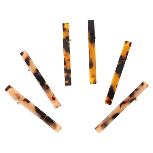 CLISPEED 6 Stück Haarspangen Acetat Rutschfeste Haarklammern für Frauen Vielseitige Haaraccessoires für Dünnes und Dickes Haar von CLISPEED