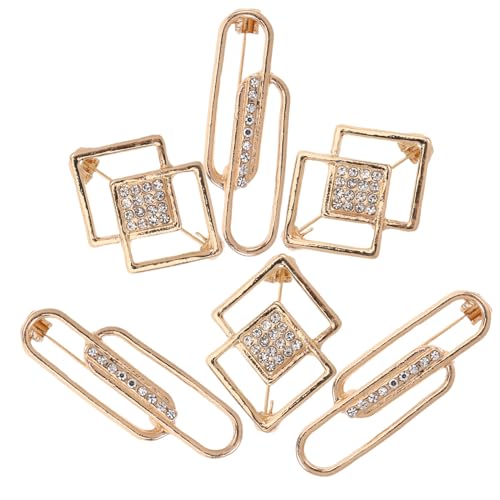 CLISPEED 6Stücke Sicherheitsbroschen für Frauen Taillenschnallenclips mit Strass für Kleider Pullover und Cardigans Einfache Anpassung für Individuellen Sitz und Stilvolle Dekoration von CLISPEED