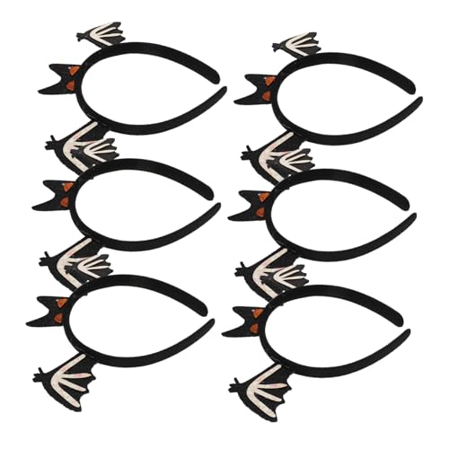 CLISPEED 6stücke Fledermaus-stirnband Für Halloween Fledermausflügel-haarreif Festlicher Kopfschmuck Für Partys Cosplay-kostüm-requisiten Accessoires Für Fotoshootings Und Zusammenkünfte von CLISPEED