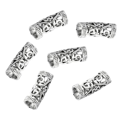 CLISPEED 6stücke Teiliges Aus Filigranen Dreadlock-ringen Retro-hohl Legierung Für Haaraccessoires Und Kreative Diy-projekte Für Zöpfe Und Haarschmuck von CLISPEED