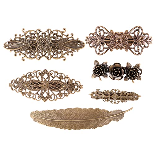 CLISPEED 6stücke Vintage Haarnadeln Haarspangen Haarschmuck Europäischer Stil Kupfer Haarnadel Für Frauen Mädchen Damen Retro Design Feine Verarbeitung Geeignet Für Hochzeiten von CLISPEED