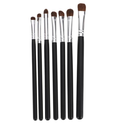 CLISPEED 7 Stück Teiliges Augen make up pinselset Tragbar Feine Weiche Borsten aus Pferdehaar Langlebig Gleichmäßige Farbabgabe Ergonomisch für Lidschatten und Eyeliner für von CLISPEED