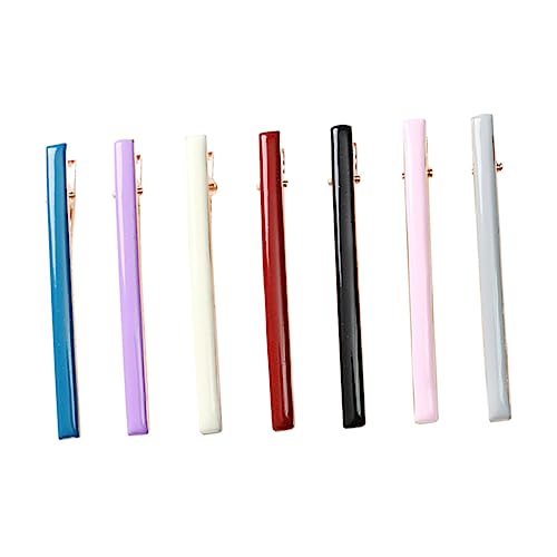 CLISPEED 7 Stück Teiliges Haarspangen Lange Bunte Haarklammern für Damen und Mädchen Langlebige Haarnadeln mit Gutem Halt Haar Accessoires in Schwarz Blau Weinrot Beige von CLISPEED