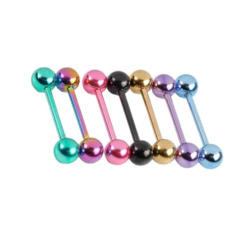 CLISPEED 7 Stück Teiliges Zungenpiercing aus Edelstahl Doppelseitige Gerade Stäbe in Dumbbell Form Hautfreundlich Rostfrei Langlebig als für Frauen zu Besonderen Anlässen CLISPEED 7 Stück Teiliges Zungenpiercing aus Edelstahl Doppelseitige Gerade Stäbe in Dumbbell Form Hautfreundlich Rostfrei Langlebig als für Frauen zu Besonderen Anlässen von CLISPEED
