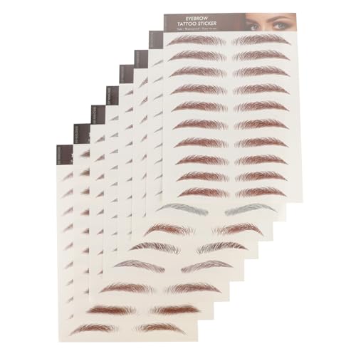 CLISPEED 8 Blatt Wasserfeste Augenbrauen Sticker Natürlicher Look für Frauen Hautfreundliche Beauty Aufkleber Einfach Anzuwenden bei Dünnen oder Spärlichen Brauen von CLISPEED