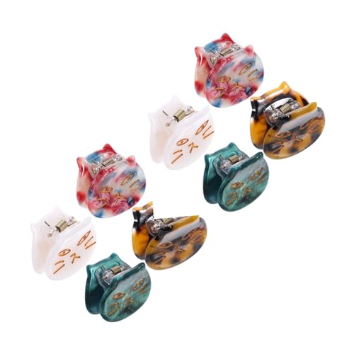 CLISPEED 8 Stck Teiliges Niedliche Katzenhaarklammern aus Sicherem Acetat Kleine Leichte Haarspangen mit Katzenkrallen Design für Frauen Geeignet für Dünnes und Dickes Haar bei Hochzeit von CLISPEED