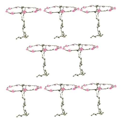 CLISPEED 8 Stück Eleganter Braut-blumenkranz Stirnband Blumenhaarschmuck für Frauen und Mädchen Leichtes Komfortables Design Vielseitig für Hochzeit Party Strandurlaub und Fotoshooting von CLISPEED