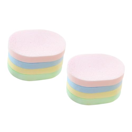 CLISPEED 8 Stück Teiliges Gesichtsreinigungsschwämme Weiche Hautfreundliche Makeup entferner Schwämme Waschbare Abschminkpads für Sanfte Reinigung und Peeling Farblich Zufällige Farbe von CLISPEED