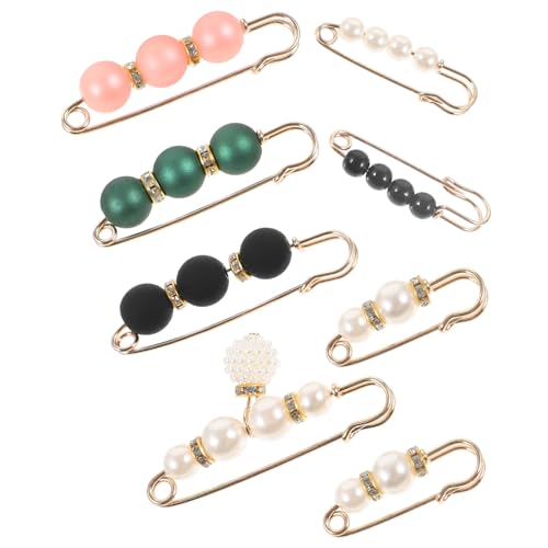 CLISPEED 8 Stück Teiliges Taillen broschen Perlen Verstellbare Hosenclips zum Taillen straffen Modische Sicherheitsbrosche für Damenkleider und Röcke Praktisches Accessoire für Besseren von CLISPEED