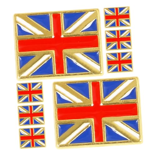 CLISPEED 8 Stück Teiliges Union Jack Anstecknadeln Britische Flagge Metallbrosche Langlebig Leicht Modisch für Rucksack Hut Hemd Dekoration von CLISPEED