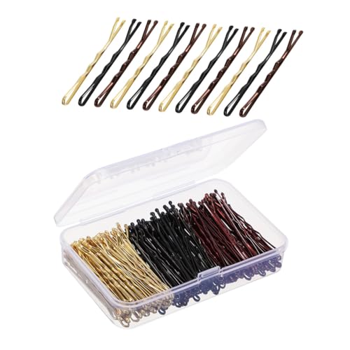 CLISPEED 900 Haarnadeln Wellenförmige Bobby Pins für Frauen Mädchen Unsichtbare Haarklammern zum Fixieren von Hochsteckfrisuren Mit Aufbewahrungsbox Vielseitig und Leicht von CLISPEED