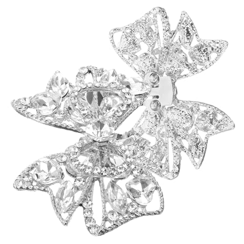 CLISPEED Abnehmbare Schleifen Schuhclips mit Strasssteinen Stilvolle Schuhschmuck Dekoration für Hochzeit Damen High Heels Vielseitige Einfach zu Befestigende Schuhzubehör von CLISPEED