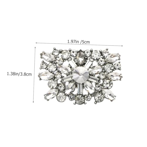 CLISPEED Abnehmbare Strass Schuhclips Elegante Schuhschnallen aus Legierung für High Heels Damen Pumps Charms Modische Schuhdekoration Weiß von CLISPEED