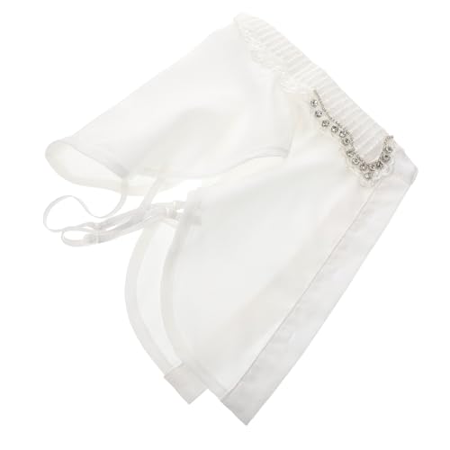 CLISPEED Abnehmbarer Blusenkragen mit Strassbesatz Falscher Chiffon halbschirt krageneinsatz für Damen Vielseitiger Fake Collar Dickey für Frühling und Herbst Dekorativ für Pullover und von CLISPEED