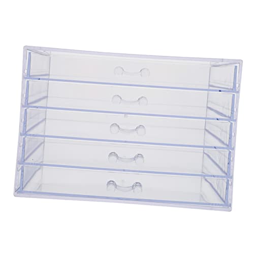 CLISPEED Acryl Nagelwerkzeug Aufbewahrungsbox Transparente Maniküre Zubehör Organizer für Ordentliche und Ablage von Nageltools und Kleinteilen von CLISPEED