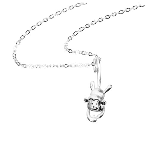 CLISPEED Affiner Damen Halskette mit Monkey Anhänger aus Hochwertigem Kupfer Leichtes Hautfreundliches Design Vielseitiger Schmuck für Geburtstag Weihnachten Alltag Geschenkidee von CLISPEED