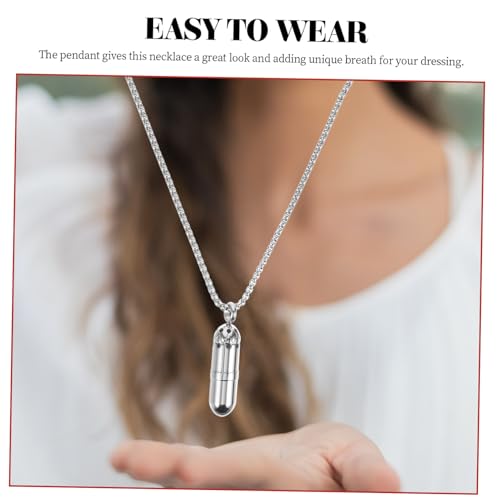 CLISPEED Aromatherapie Kapselanhänger Halskette Charm Necklace für Damen und Herren Langlebiger Ätherischer Öl Diffuser Schmuck Leichter und Stabiler Duftspender Anhänger von CLISPEED