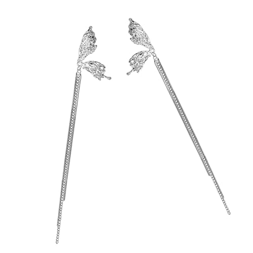 CLISPEED Asymmetrische Damen Ohrringe mit Schmetterling Tassel Leichtes Legierungsmaterial Statement Ohrringe für Party und Alltag von CLISPEED